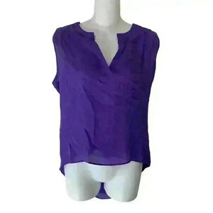 Nwot Parker sleeveless Purple silk top XS